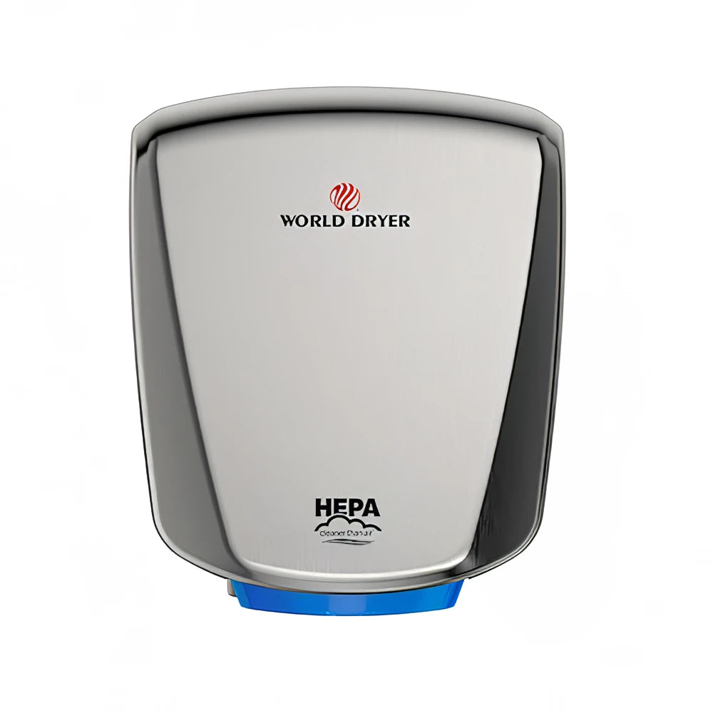 World Dryer HEPA Filtered VERDEdri Stainless Steel, Brushed Q-973A2